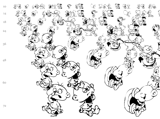 DT Janis & Jeffs Happy Daze font waterfall